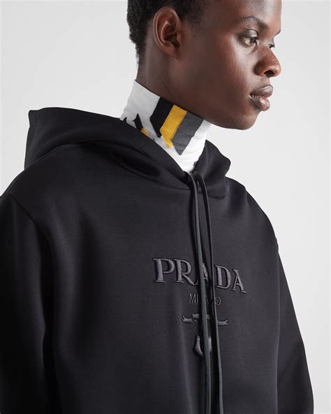 prada men's hoodie|Prada hoodie black.